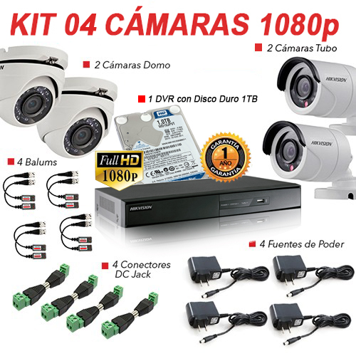 KIT 04 Camaras FULL HD