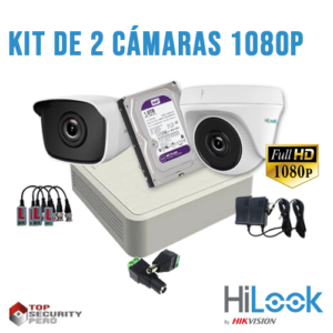KIT 2 CÁMARAS DE SEGURIDAD FULL HD 1080P HILOOK 8 KIT 2 CÁMARAS DE SEGURIDAD FULL HD 1080P HILOOK - Imagen 1
