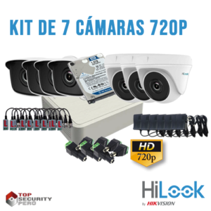 KIT 7 CÁMARAS DE SEGURIDAD HD 720P HILOOK 8 KIT 7 CÁMARAS DE SEGURIDAD HD 720P HILOOK - Imagen 1