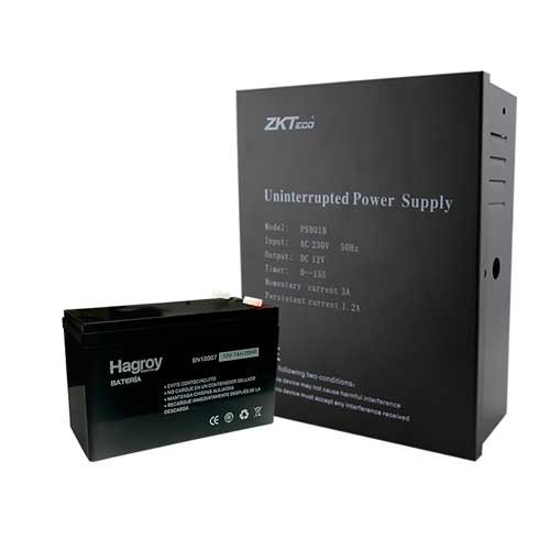 Kit Completo de Control de Asistencia y Acceso con Reconocimiento de Huella, Tarjeta o Clave 3 Bateria