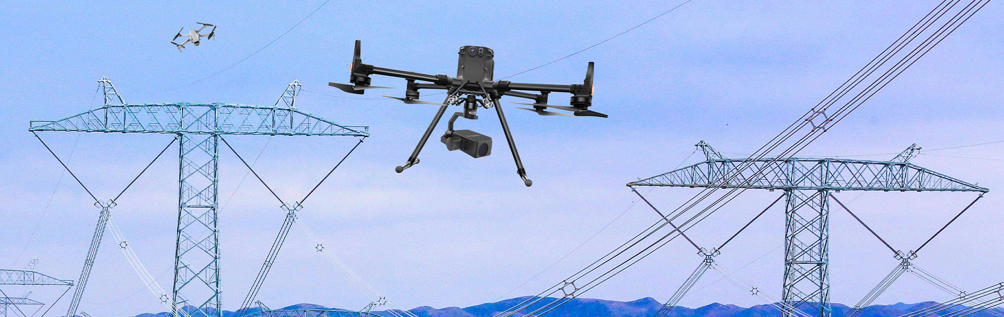 Dron para detección de corona en Alta Tension 5 dron bc-20 volando alta tension