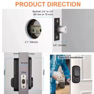 TB-F2309 - Cerradura Inteligente de Apertura por Celular, Huella, Tarjeta y Clave. 7 TB-F2309 - Cerradura Inteligente de Apertura por Celular, Huella, Tarjeta y Clave. - Imagen 4