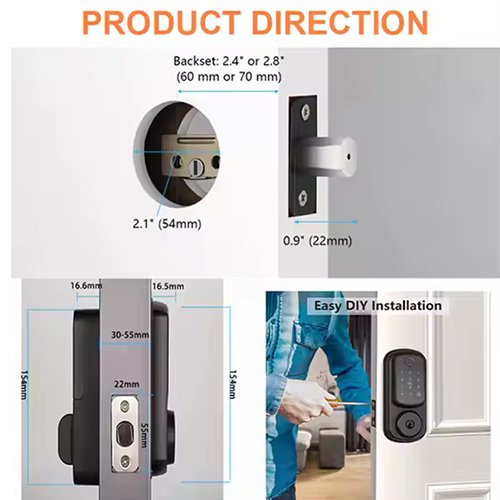 TB-F2309 - Cerradura Inteligente de Apertura por Celular, Huella, Tarjeta y Clave. 3 230902